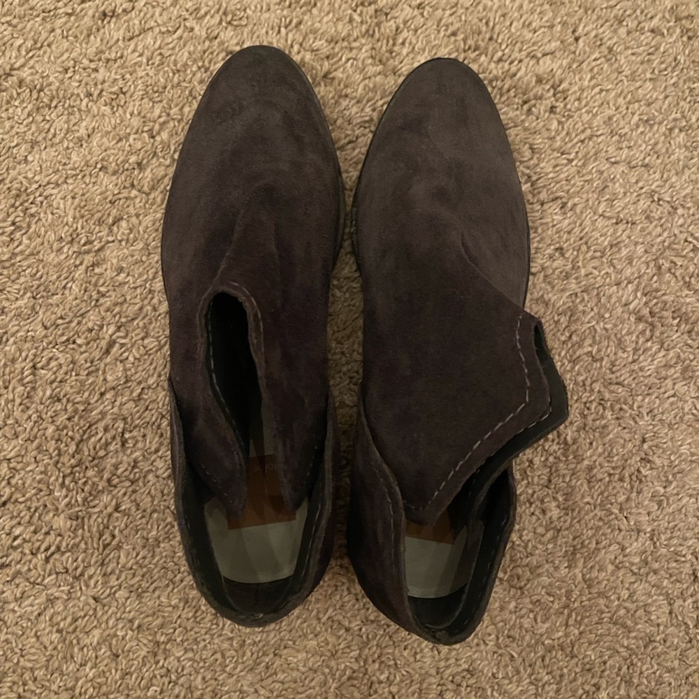 Black Suede Booties Size 8